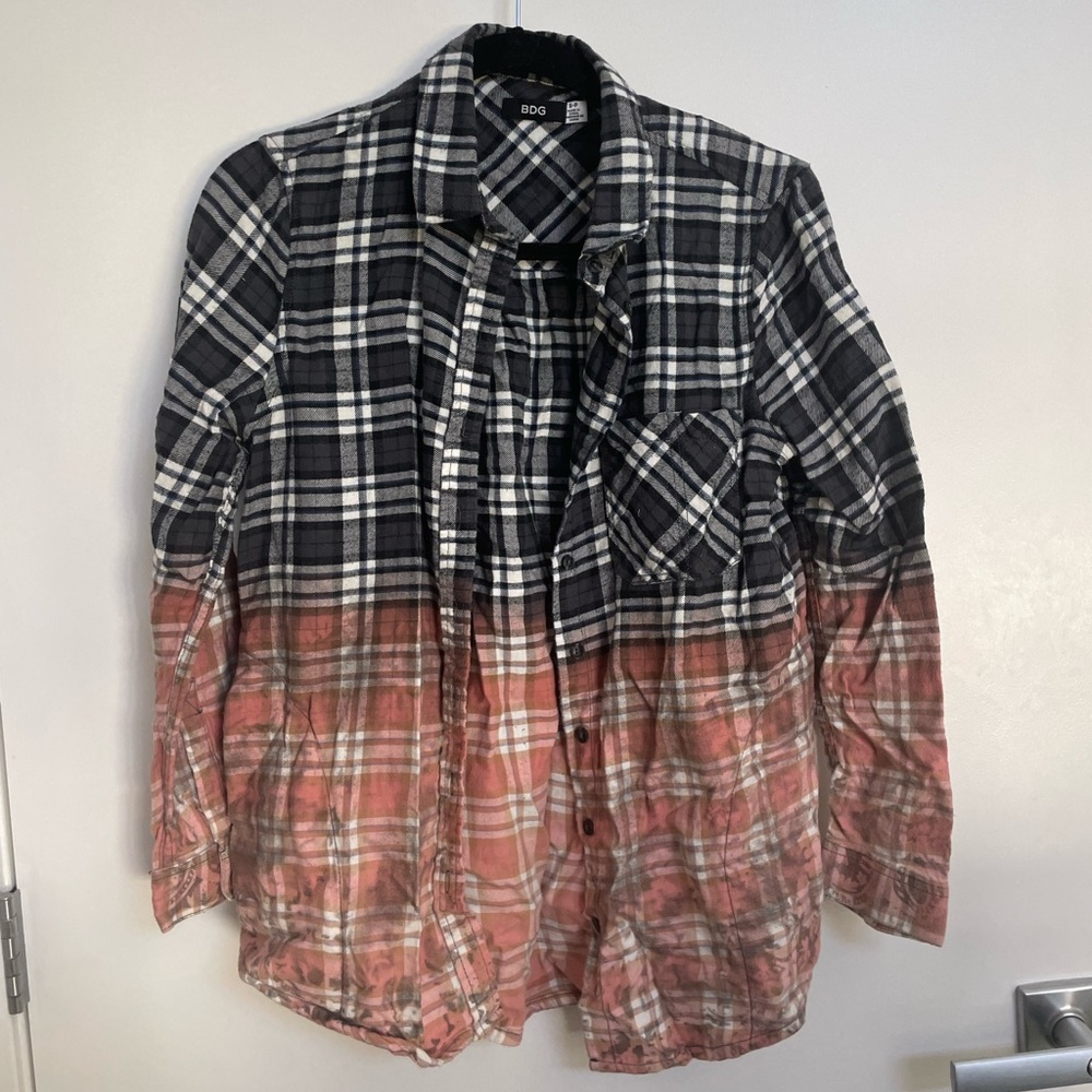 BDG Urban Outfitters ombré acid wash flannel S